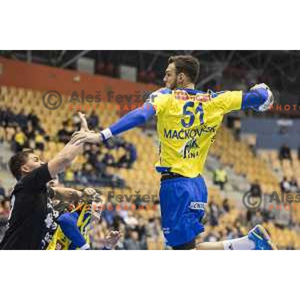 Celje’s left back Borut Mackovsek (51) in action during 10th round SEHA Gazprom League match between Celje PL and Gorenje Velenje in Zlatorog Hall, Celje on November 15th, 2016