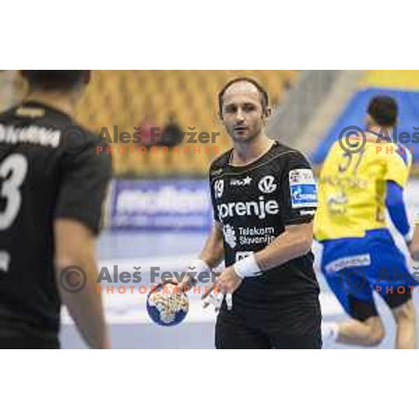 Gorenje’s line player Alem Toskic (19) in action during 10th round SEHA Gazprom League match between Celje PL and Gorenje Velenje in Zlatorog Hall, Celje on November 15th, 2016