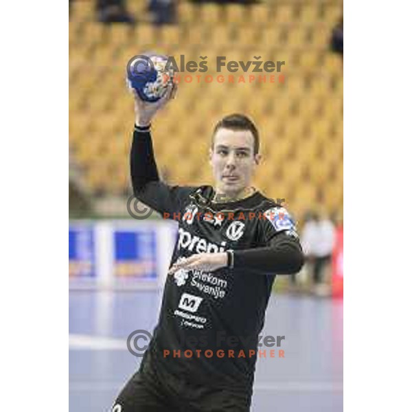 Gorenje’s centre back Rok Ovnicek (10) in action during 10th round SEHA Gazprom League match between Celje PL and Gorenje Velenje in Zlatorog Hall, Celje on November 15th, 2016