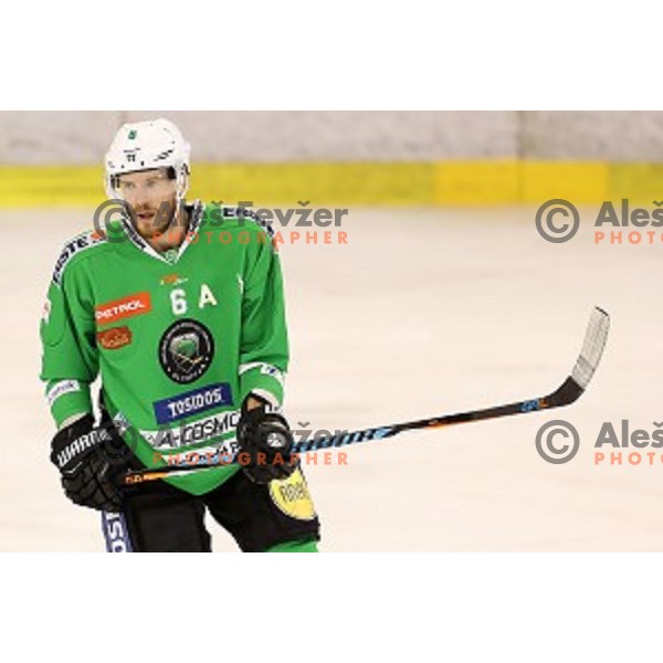 Bostjan Groznik of Olimpija Ljubljana in action during ice-hockey match between Olimpija Ljubljana and Graz in EBEL league 2016/2017 in Tivoli Hall, Ljubljana, Slovenia on November 20, 2016