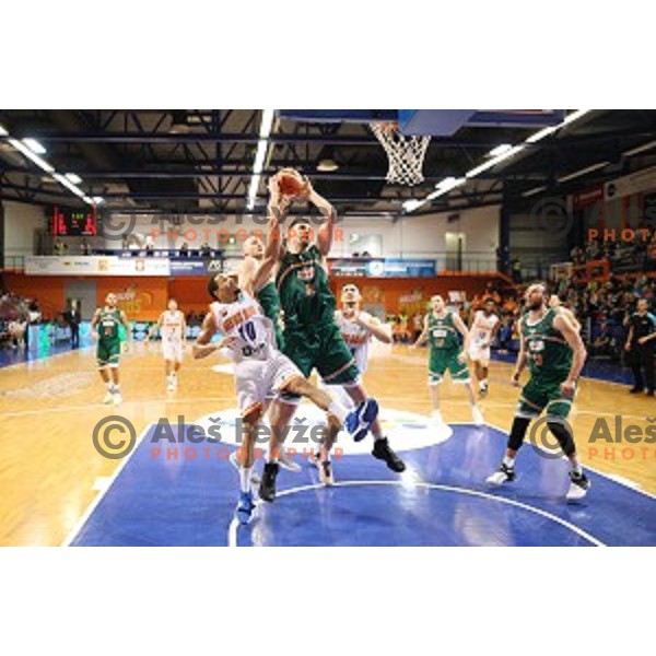 Gasper Vidmar of Banvit in action during BBL Champions League basketball match between Helios Suns (Slovenia) and Banvit (Turkey) in Domzale Sports Hall, Slovenia on November 23, 2016