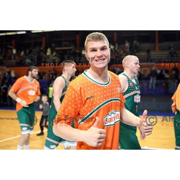 Edo Muric of Banvit in action during BBL Champions League basketball match between Helios Suns (Slovenia) and Banvit (Turkey) in Domzale Sports Hall, Slovenia on November 23, 2016
