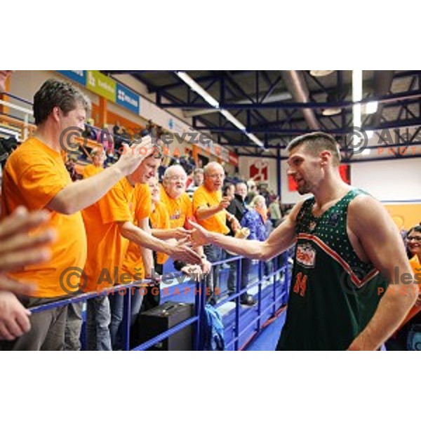 Gasper Vidmar of Banvit in action during BBL Champions League basketball match between Helios Suns (Slovenia) and Banvit (Turkey) in Domzale Sports Hall, Slovenia on November 23, 2016