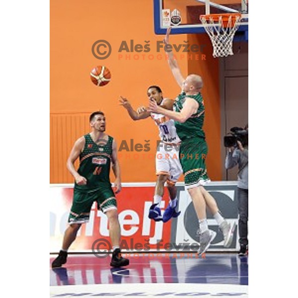 Brandyn Curry of Helios Suns in action during BBL Champions League basketball match between Helios Suns (Slovenia) and Banvit (Turkey) in Domzale Sports Hall, Slovenia on November 23, 2016