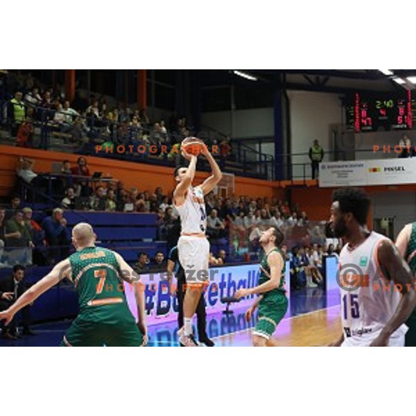 Simo Atanackovic of Helios Suns in action during BBL Champions League basketball match between Helios Suns (Slovenia) and Banvit (Turkey) in Domzale Sports Hall, Slovenia on November 23, 2016