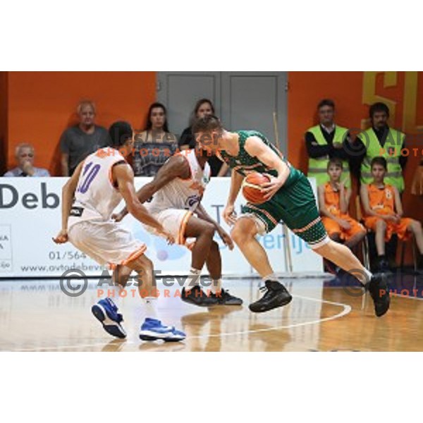 Gasper Vidmar of Banvit in action during BBL Champions League basketball match between Helios Suns (Slovenia) and Banvit (Turkey) in Domzale Sports Hall, Slovenia on November 23, 2016
