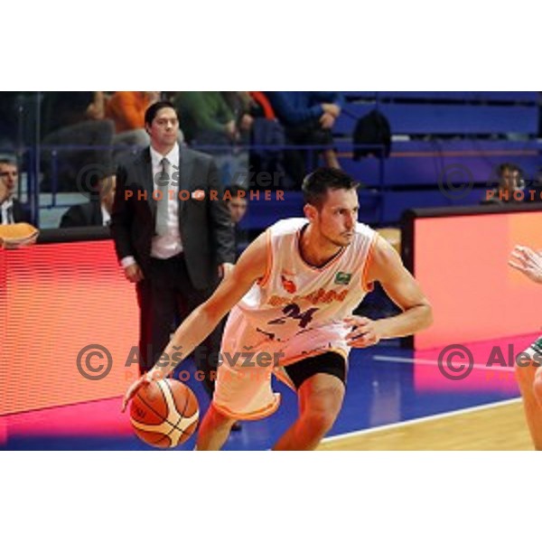 Simo Atanackovic of Helios Suns in action during BBL Champions League basketball match between Helios Suns (Slovenia) and Banvit (Turkey) in Domzale Sports Hall, Slovenia on November 23, 2016