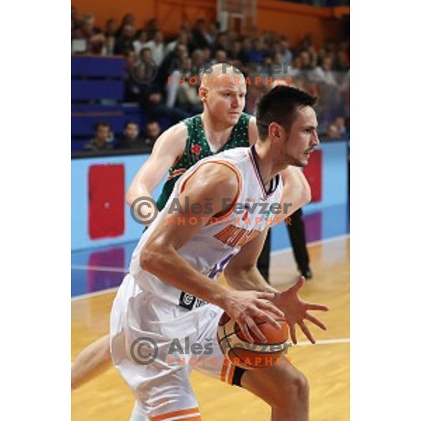 Simo Atanackovic of Helios Suns in action during BBL Champions League basketball match between Helios Suns (Slovenia) and Banvit (Turkey) in Domzale Sports Hall, Slovenia on November 23, 2016