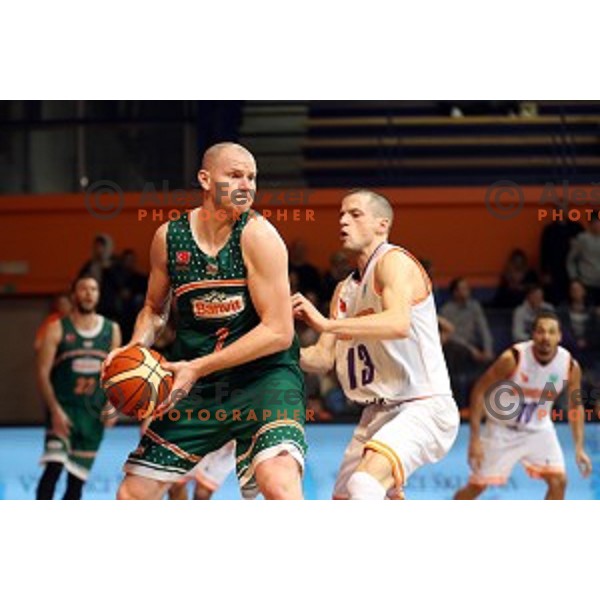 action during BBL Champions League basketball match between Helios Suns (Slovenia) and Banvit (Turkey) in Domzale Sports Hall, Slovenia on November 23, 2016