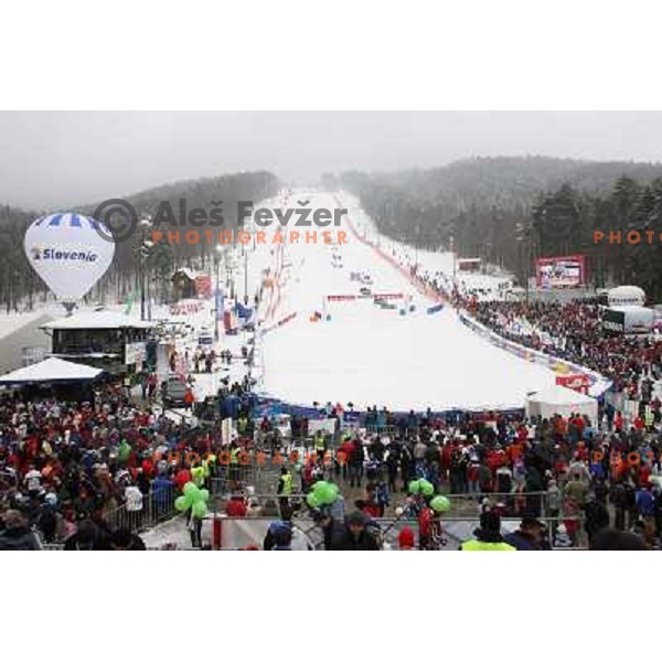 Finish Area at Maribor Golden Fox skiing compertition