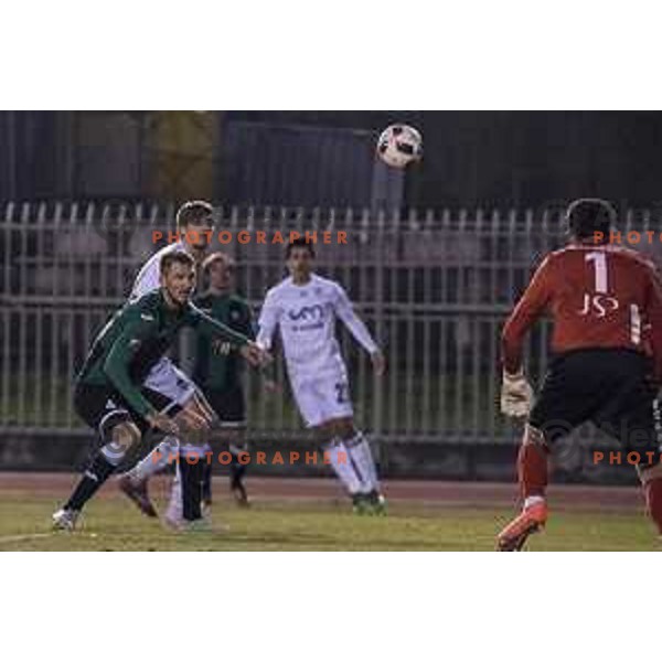 NK Rudar’s David Kasnik (4) in action during Prva liga Telekom Slovenije 2016-2017 football match between Rudar and Krsko in Velenje, on November 30th, 2016