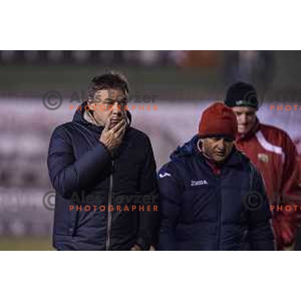 NK Rudar’s Head coach Slobodan Krcmarevic in action during Prva liga Telekom Slovenije 2016-2017 football match between Rudar and Krsko in Velenje, on November 30th, 2016
