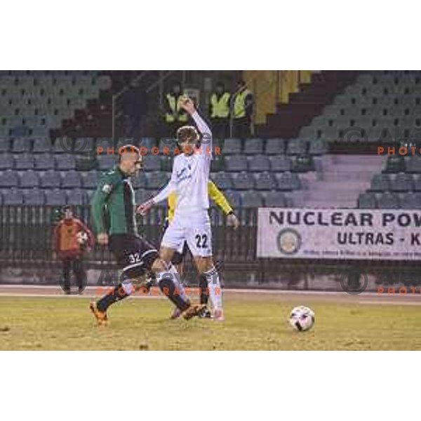NK Rudar’s Mate Eterovic (32) in action during Prva liga Telekom Slovenije 2016-2017 football match between Rudar and Krsko in Velenje, on November 30th, 2016