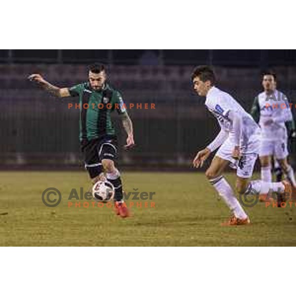 NK Rudar’s Mitja Lotric (11) in action during Prva liga Telekom Slovenije 2016-2017 football match between Rudar and Krsko in Velenje, on November 30th, 2016
