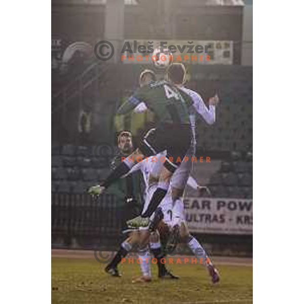NK Rudar’s David Kasnik (4) in action during Prva liga Telekom Slovenije 2016-2017 football match between Rudar and Krsko in Velenje, on November 30th, 2016