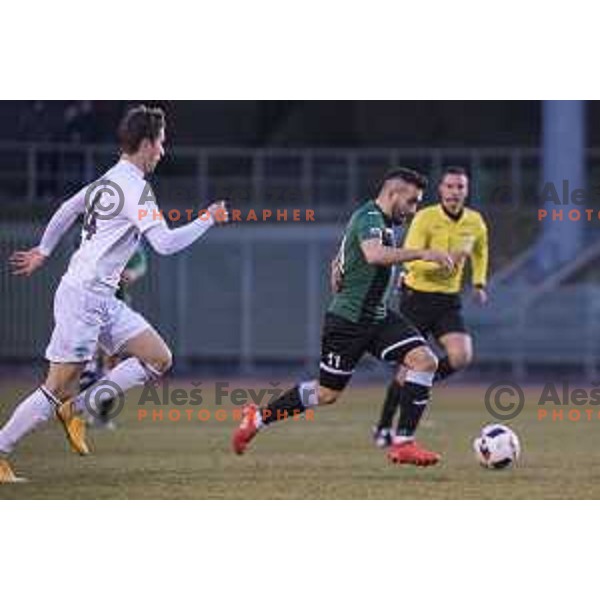 NK Rudar’s Mitja Lotric (11) in action during Prva liga Telekom Slovenije 2016-2017 football match between Rudar and Krsko in Velenje, on November 30th, 2016