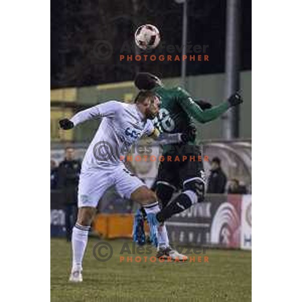 NK Rudar’s John Mary (18) in action during Prva liga Telekom Slovenije 2016-2017 football match between Rudar and Krsko in Velenje, on November 30th, 2016