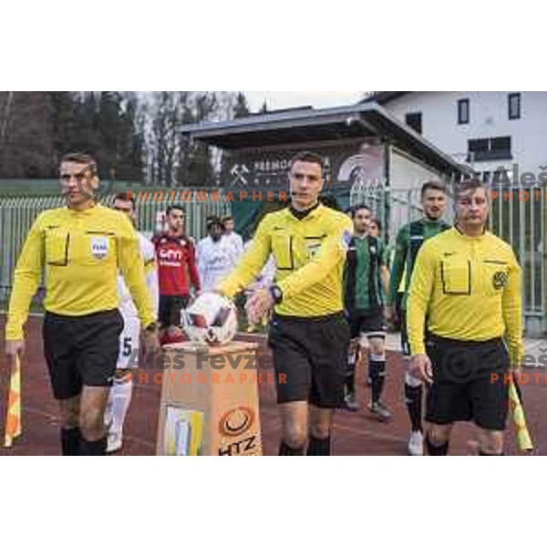 Referee Slavko Vincic in action before Prva liga Telekom Slovenije 2016-2017 football match between Rudar and Krsko in Velenje, on November 30th, 2016