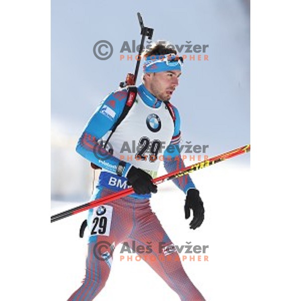 Anton Shipulin (RUS), third placed at Men\'s 10 km Sprint during IBU World Cup 2016/2017 Pokljuka, Slovenia on December 9, 0216