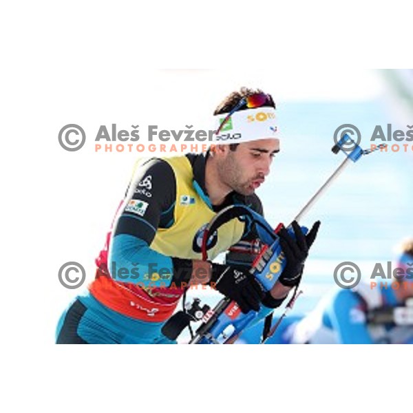 Martin Fourcade (FRA), winner of Men\'s 10 km Sprint during IBU World Cup 2016/2017 Pokljuka, Slovenia on December 9, 0216