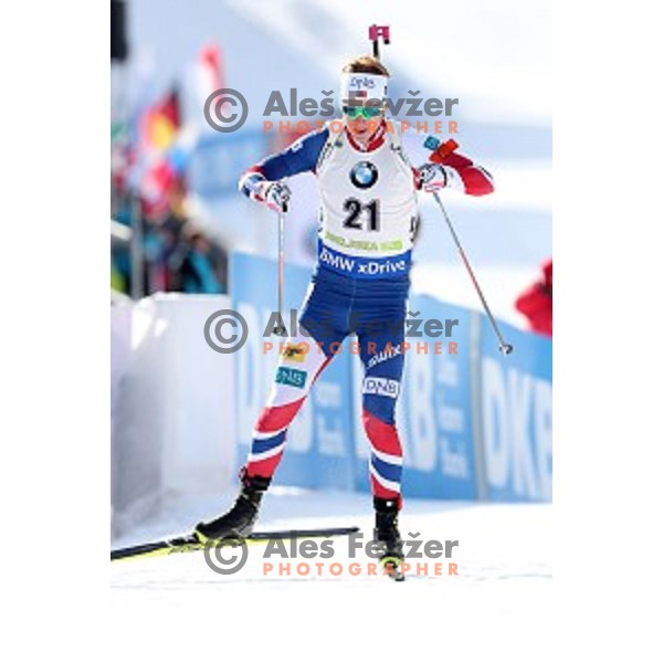 Johannes Boe (NOR), second placed at Men\'s 10 km Sprint during IBU World Cup 2016/2017 Pokljuka, Slovenia on December 9, 0216
