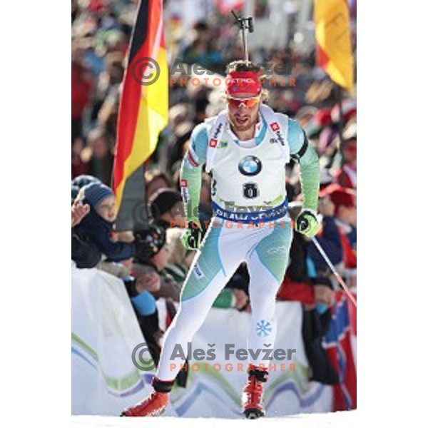 Klemen Bauer (SLO) competes at Men\'s 10 km Sprint during IBU World Cup 2016/2017 Pokljuka, Slovenia on December 9, 0216