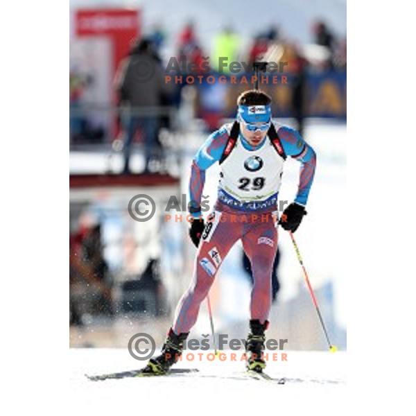 Anton Shipulin (RUS), third placed at Men\'s 10 km Sprint during IBU World Cup 2016/2017 Pokljuka, Slovenia on December 9, 0216