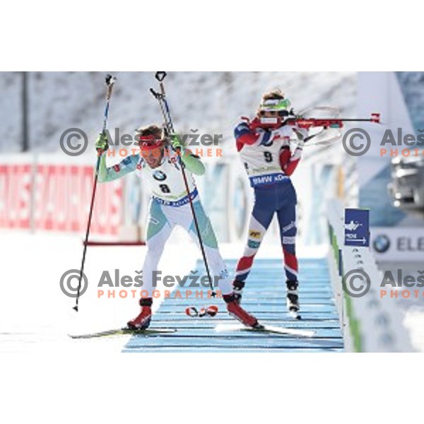 Klemen Bauer (SLO) competes at Men\'s 10 km Sprint during IBU World Cup 2016/2017 Pokljuka, Slovenia on December 9, 0216