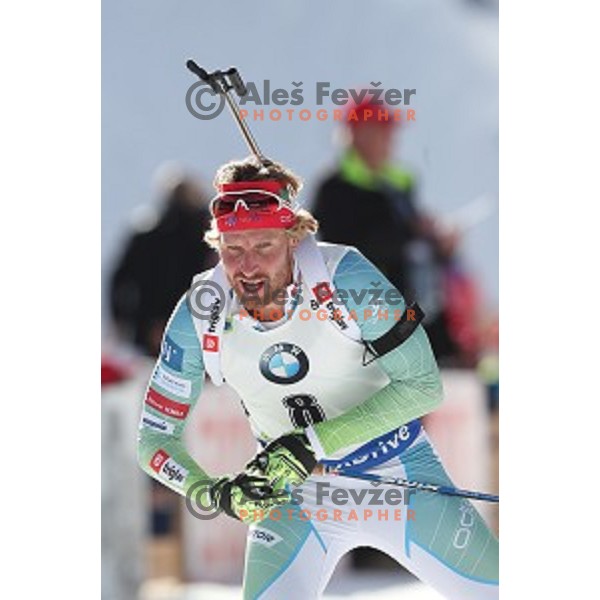 Klemen Bauer (SLO) competes at Men\'s 10 km Sprint during IBU World Cup 2016/2017 Pokljuka, Slovenia on December 9, 0216
