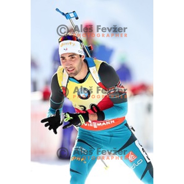 Martin Fourcade (FRA), winner of Men\'s 10 km Sprint during IBU World Cup 2016/2017 Pokljuka, Slovenia on December 9, 0216