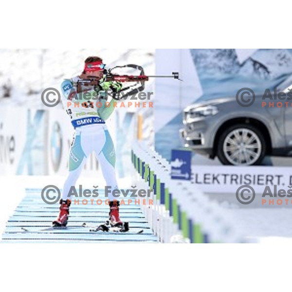 Mitja Drinovec (SLO) competes at Men\'s 10 km Sprint during IBU World Cup 2016/2017 Pokljuka, Slovenia on December 9, 0216