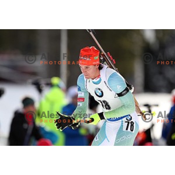 competes at Men\'s 10 km Sprint during IBU World Cup 2016/2017 Pokljuka, Slovenia on December 9, 0216