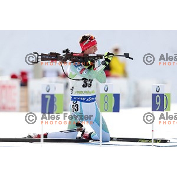 Miha Dovzan (SLO) competes at Men\'s 10 km Sprint during IBU World Cup 2016/2017 Pokljuka, Slovenia on December 9, 0216
