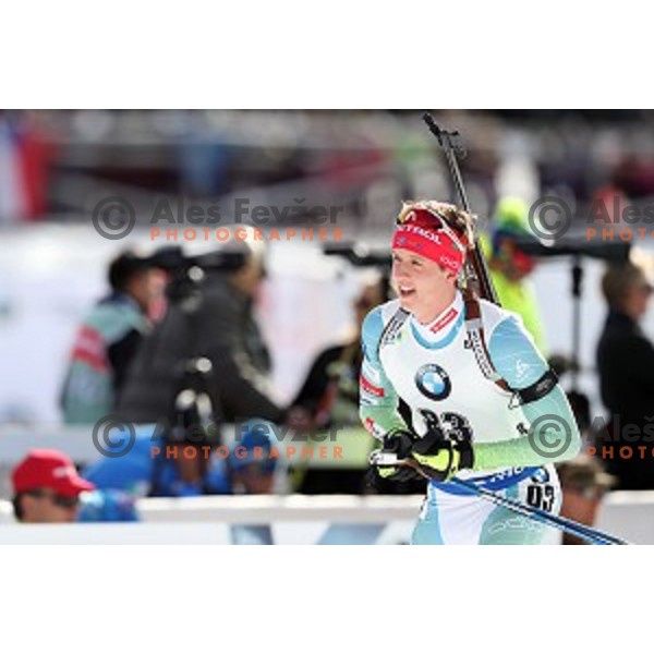 Miha Dovzan (SLO) competes at Men\'s 10 km Sprint during IBU World Cup 2016/2017 Pokljuka, Slovenia on December 9, 0216