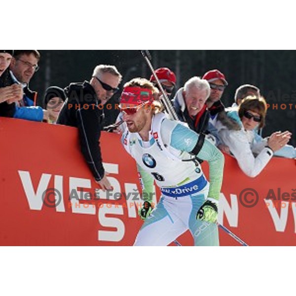 Klemen Bauer (SLO) competes at Men\'s 10 km Sprint during IBU World Cup 2016/2017 Pokljuka, Slovenia on December 9, 0216