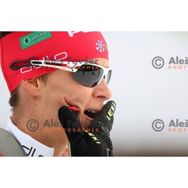Teja Gregorin (SLO) competes at Women\'s 7,5 km Sprint during IBU World Cup 2016/2017 Pokljuka, Slovenia on December 9, 0216