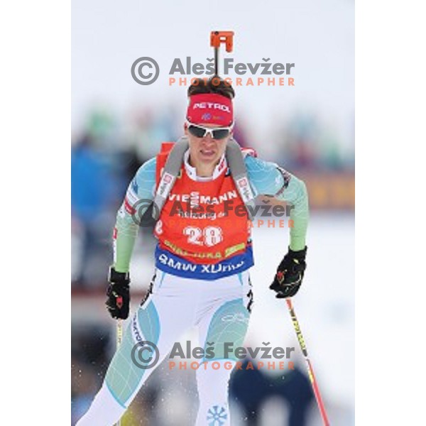 Teja Gregorin (SLO) competes at Women\'s 7,5 km Sprint during IBU World Cup 2016/2017 Pokljuka, Slovenia on December 9, 0216