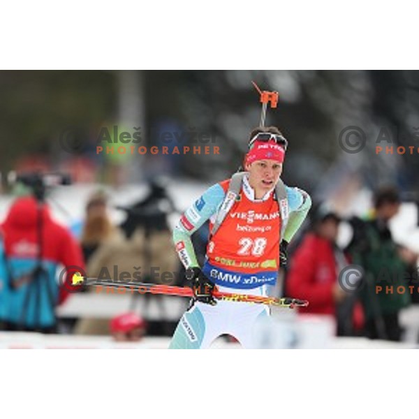 Teja Gregorin (SLO) competes at Women\'s 7,5 km Sprint during IBU World Cup 2016/2017 Pokljuka, Slovenia on December 9, 0216