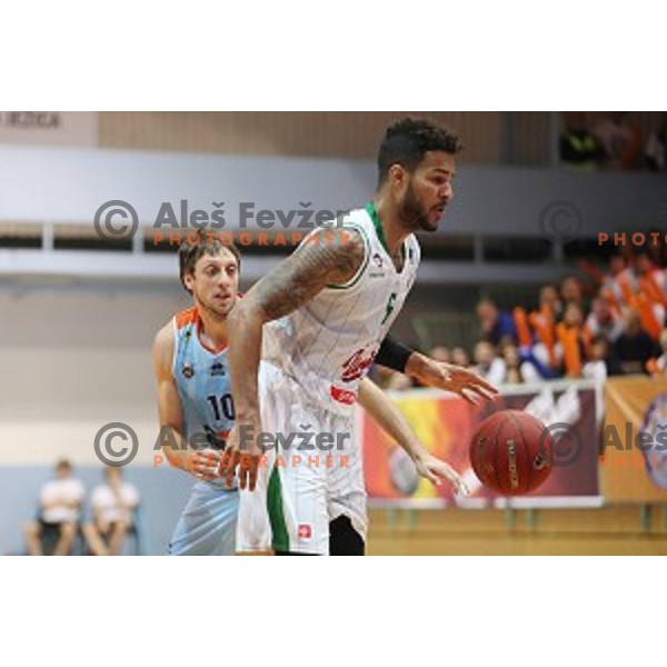 Devin Oliver of Union Olimpija during Nova KBM league basketball match between Union Olimpija and Sixt Primorska in Jezica Hall, Ljubljana, Slovenia on December 9, 2016