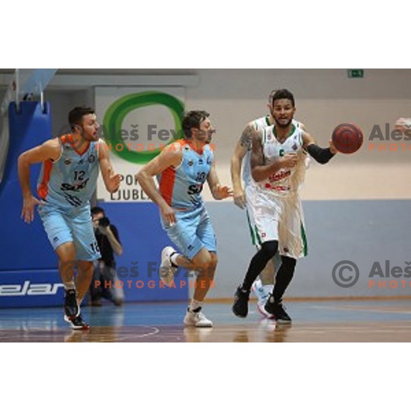 Devin Oliver of Union Olimpija during Nova KBM league basketball match between Union Olimpija and Sixt Primorska in Jezica Hall, Ljubljana, Slovenia on December 9, 2016