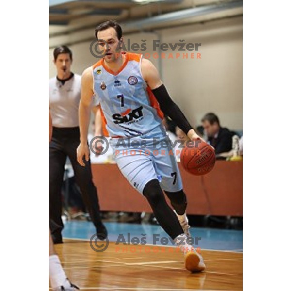 Duda Sanadze of Sixt Primorska during Nova KBM league basketball match between Union Olimpija and Sixt Primorska in Jezica Hall, Ljubljana, Slovenia on December 9, 2016