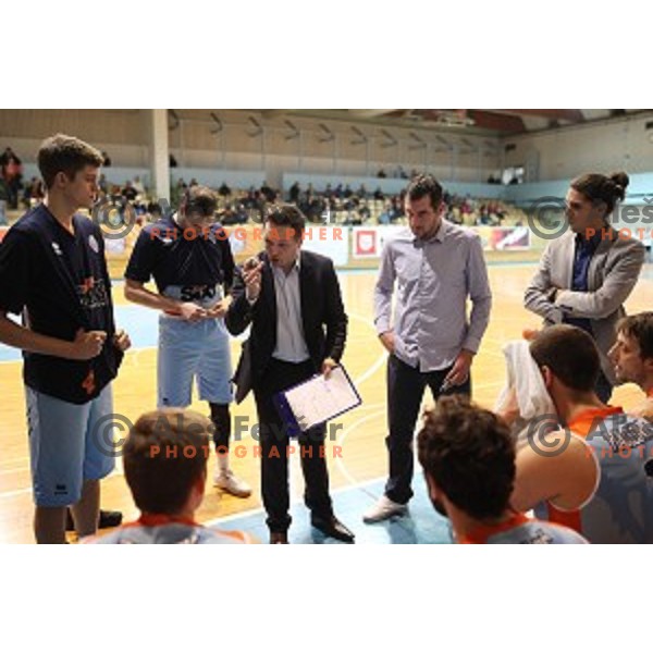 Aleksander Sekulic, head coach of Sixt Primorska during Nova KBM league basketball match between Union Olimpija and Sixt Primorska in Jezica Hall, Ljubljana, Slovenia on December 9, 2016