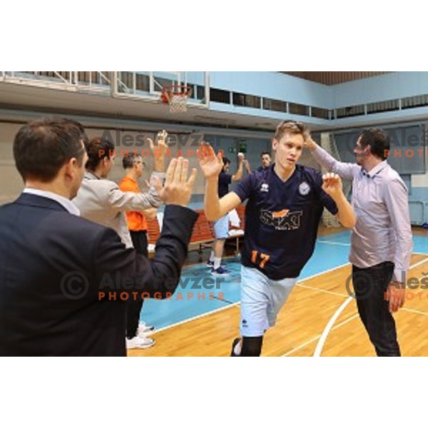 Gregor Glas during Nova KBM league basketball match between Union Olimpija and Sixt Primorska in Jezica Hall, Ljubljana, Slovenia on December 9, 2016