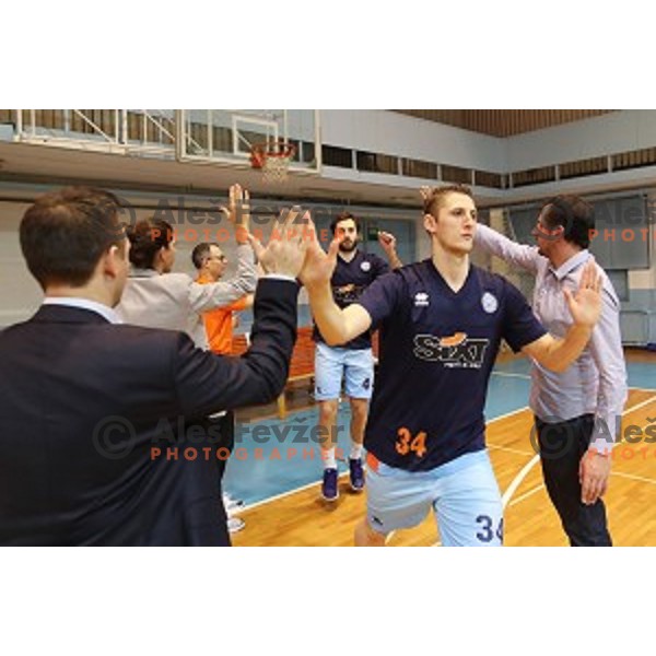 Gezim Morina during Nova KBM league basketball match between Union Olimpija and Sixt Primorska in Jezica Hall, Ljubljana, Slovenia on December 9, 2016