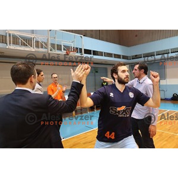 Nikola Gajic during Nova KBM league basketball match between Union Olimpija and Sixt Primorska in Jezica Hall, Ljubljana, Slovenia on December 9, 2016