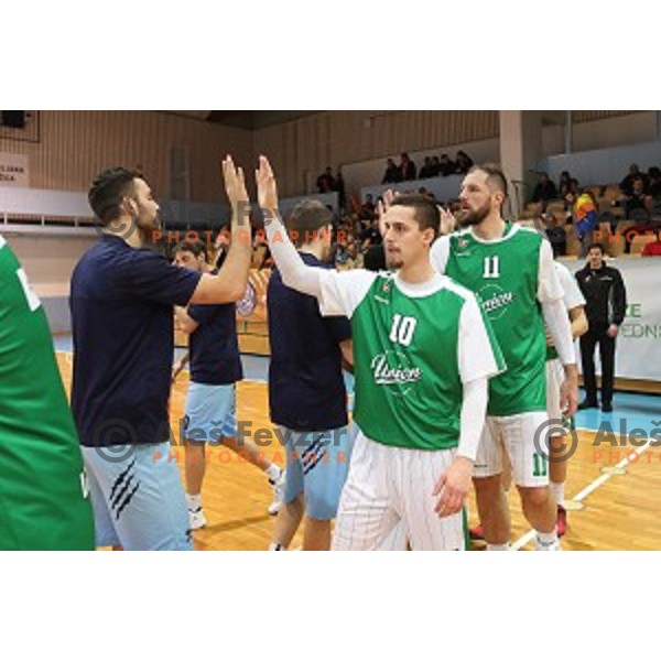 Jure Pelko of Union Olimpija during Nova KBM league basketball match between Union Olimpija and Sixt Primorska in Jezica Hall, Ljubljana, Slovenia on December 9, 2016