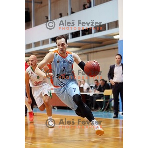 Duda Sanadze of Sixt Primorska during Nova KBM league basketball match between Union Olimpija and Sixt Primorska in Jezica Hall, Ljubljana, Slovenia on December 9, 2016