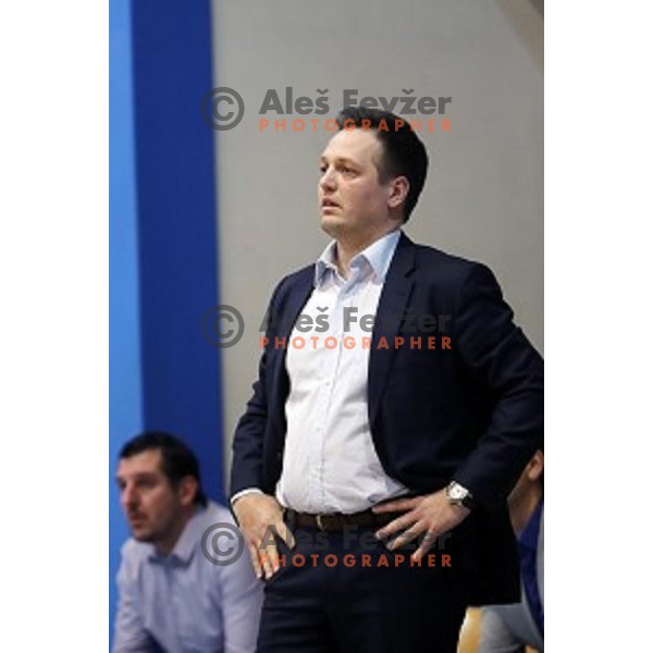 Aleksander Sekulic, head coach of Sixt Primorska during Nova KBM league basketball match between Union Olimpija and Sixt Primorska in Jezica Hall, Ljubljana, Slovenia on December 9, 2016