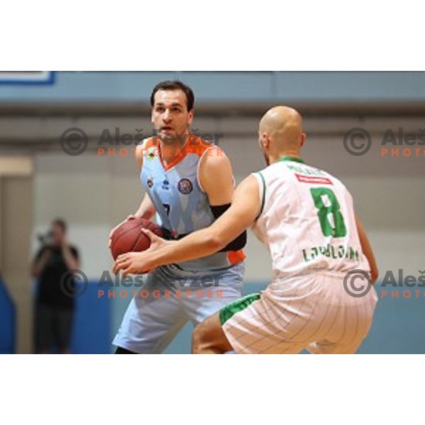 Duda Sanadze of Sixt Primorska during Nova KBM league basketball match between Union Olimpija and Sixt Primorska in Jezica Hall, Ljubljana, Slovenia on December 9, 2016