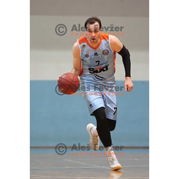 Duda Sanadze of Sixt Primorska during Nova KBM league basketball match between Union Olimpija and Sixt Primorska in Jezica Hall, Ljubljana, Slovenia on December 9, 2016